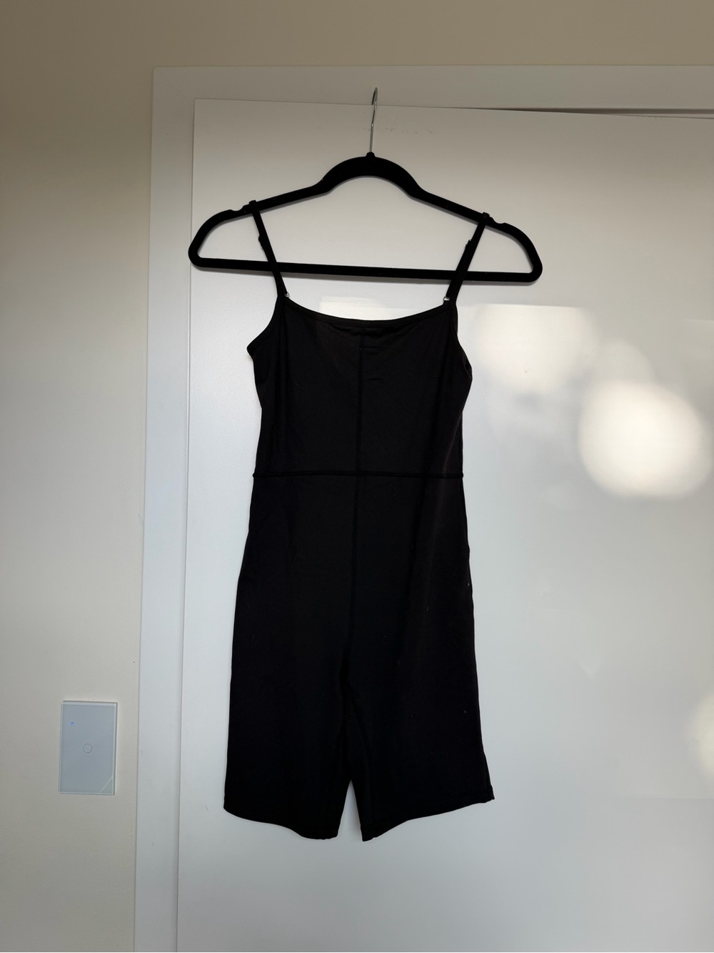 Black Sleeveless Romper with Thin Straps